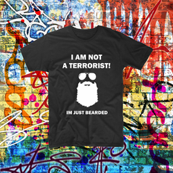 I am not a Terrorist Funny Custom Drinking tee Design Printed