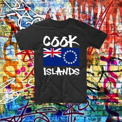 Cook islands printed shirt custom tee cookie islander Polynesian flag