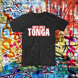 Tonga Mate Ma'a Custom Shirt Poly Islander Printed Tee Shirt