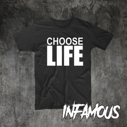 Choose Life T shirt Mens Tee's top costume 80's t shirts Wham Retro Funny print