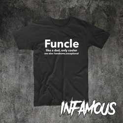 Funcle T-Shirt Definition Funny Gift For Uncle Like A Dad But Way Cooler mens