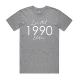 1990 Birthday t shirt born 1990 shirts Funny T-Shirts Vintage Present gift grey