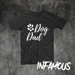 Dog Dad Womens Mens Unisex Paw Print Lover Shirt Pets Animals Doggy Pet Lover