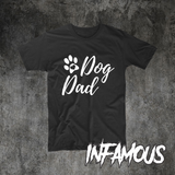 Dog Dad Womens Mens Unisex Paw Print Lover Shirt Pets Animals Doggy Pet Lover