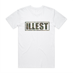 ILLEST Shirt drifting tyre JDM Funny Car Truck Race Rally Turbo 4x4 WHITE CAMO