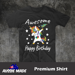 Birthday t shirt Funny T-Shirts unicorn Present gift tee rainbow happy birthday