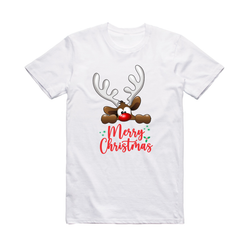 Christmas Shirt Adult White Red Holiday Funny Family Xmas Unisex All Sizes Tee