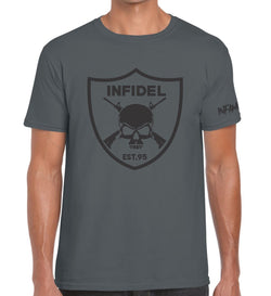 Infidel Custom Tee Shirt Grey Army Infidel Shirt
