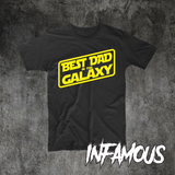 Fathers Day Best Dad In The Galaxy Funny Star Wars Inspired Present Gift T Shirt