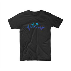 Cycling Heartbeat Pulse Bike T-SHIRT Riding bicycle funny birthday gift life