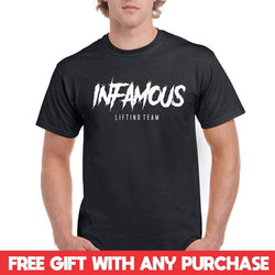 Infamous Lifting Team Custom Made Gym Shirt Ripped Muscle