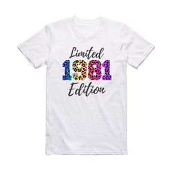 40th Birthday T-Shirt 1981 Ladies Funny 40 Year Old leopard Year Limited Edition