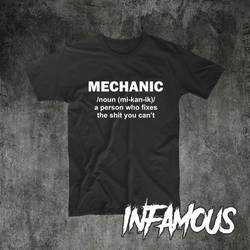 Mechanic T-Shirt Men's Funny T-Shirts fathers Day dad uncle Garage fixes sh#t