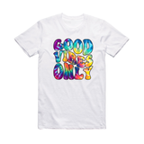 Festival shirt Good Vibes White T shirt mens cotton christmas novelty trending