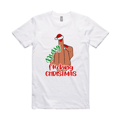 Funny Christmas Shirt Adult White Red Holiday Family Xmas Unisex All Sizes Tee