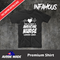 Nurse Shirt Funny womens t shirt infamous crew neck soft cotton short sleeve