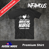 Nurse Shirt Funny womens t shirt infamous crew neck soft cotton short sleeve