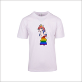 Pooping Unicorn Funny Novelty Tops T-Shirt Galaxy unicorn space tee women