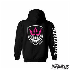 Ladies Team Neptune infamous cool sea fitness hoodie jumper sweatshirt pink