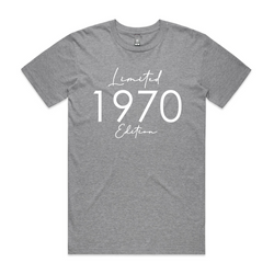 1970 Birthday t shirt born 1970s shirts Funny T-Shirts Vintage Present gift grey