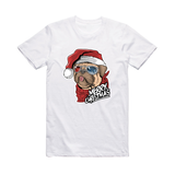 Christmas Shirt Adult White  Holiday Funny Family Xmas Unisex Pug Dog Tee