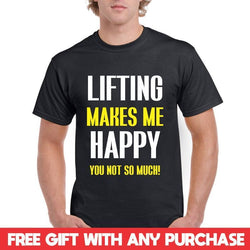 Lifting Make me Happy Custom Made Gym Shirt Ripped Muscle