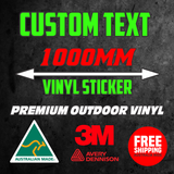 1000mm CUSTOM STICKER - Vinyl DECAL Text Name Lettering Car Window Van