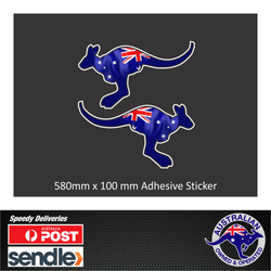 Aussie flag kangaroo stickers Decal bogan australia bumper car