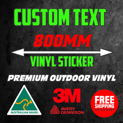 800mm CUSTOM STICKER - Vinyl DECAL Text Name Lettering Car Window Van