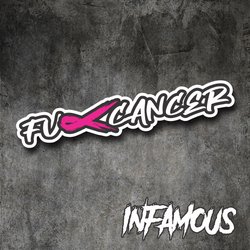 Cancer Sticker F#ck Ribbon Decal Awareness Survivor Breast Hope Car Laptop 600mm