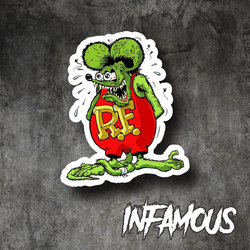 RAT FINK RAT ROD Decal Sticker for Mancave Rat Hot Rod Americana Decals Stickers