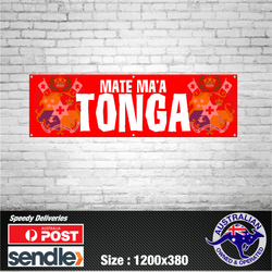 Tonga Mate Ma'a Polynesian Islander Banner Premium Mancave South Pacific