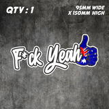 F*ck yeah sticker australia Flag bogan vinyl Aussie oz decal skull bone eureka