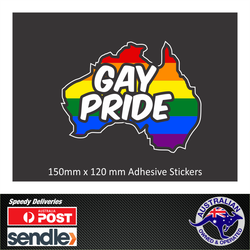 GAY PRIDE LOVE AUSTRALIA GAY RIGHTS FLAG 150mm