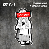 Senpai Anime Girl Sexy Girl Slap JDM Laptop Car Vinyl Sticker drift turbo static