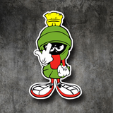 Marvin The Martian Flip Off Funny Vinyl Sticker Car Window Decal JDM Laptop