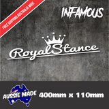 Royal Stance Sticker JDM Car Windscreen 40cm x 11cm decal waterproof aussie made