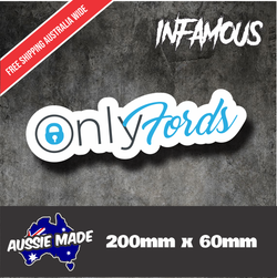 For Ford Only Fords Sticker ute toad 4x4 window funny car decal Onlyfans meme
