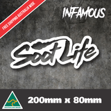 SOOT LIFE Sticker Decal 4x4 4WD Car Ute Mud Diesel 200mm PATROL NISSAN HILUX JDM