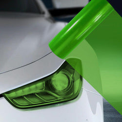 2x A4 Green Car Headlight Fog Light Tint Film 4x4 4wd led hid bright colour