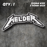 WELDER STICKER Toolbox beer fridge welding helmet funny decal WELD tools metal