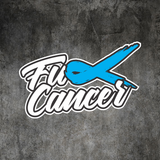 Cancer Sticker F#ck Ribbon blue Decal Awareness Survivor Breast Hope Car Laptop