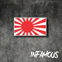 JAPAN OLD FLAG RISING SUN DECAL STICKER JDM SUNRISE