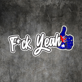 F*ck yeah sticker australia Flag bogan vinyl Aussie oz decal skull bone eureka