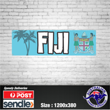 Fiji Polynesian Islander Banner Premium Mancave Pacific Tribal