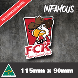 Fck Aussie Survival Pack Sticker Cowboy Funny Sticker kfc nuggets 4x4 Decal