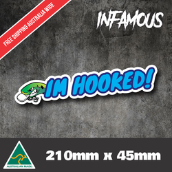 Im Hooked Fishing Sticker Decal Funny Boat car sticker Fishing Boat 4x4 Lure