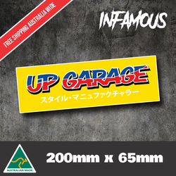 UP GARAGE Sticker Retro Vintage RALLY JDM DRIFT SLAP STICKERS JAPANESE Decal