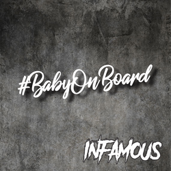 #BABYONBOARD Sticker - Safety Sign Sticker - Baby On Board Car Window Sticker