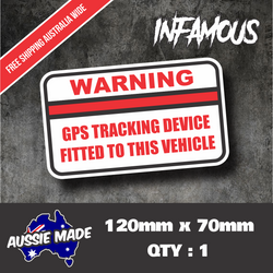 Warning Vehicle Gps Tracking Sticker Decal Side Vehicle waterproof modern